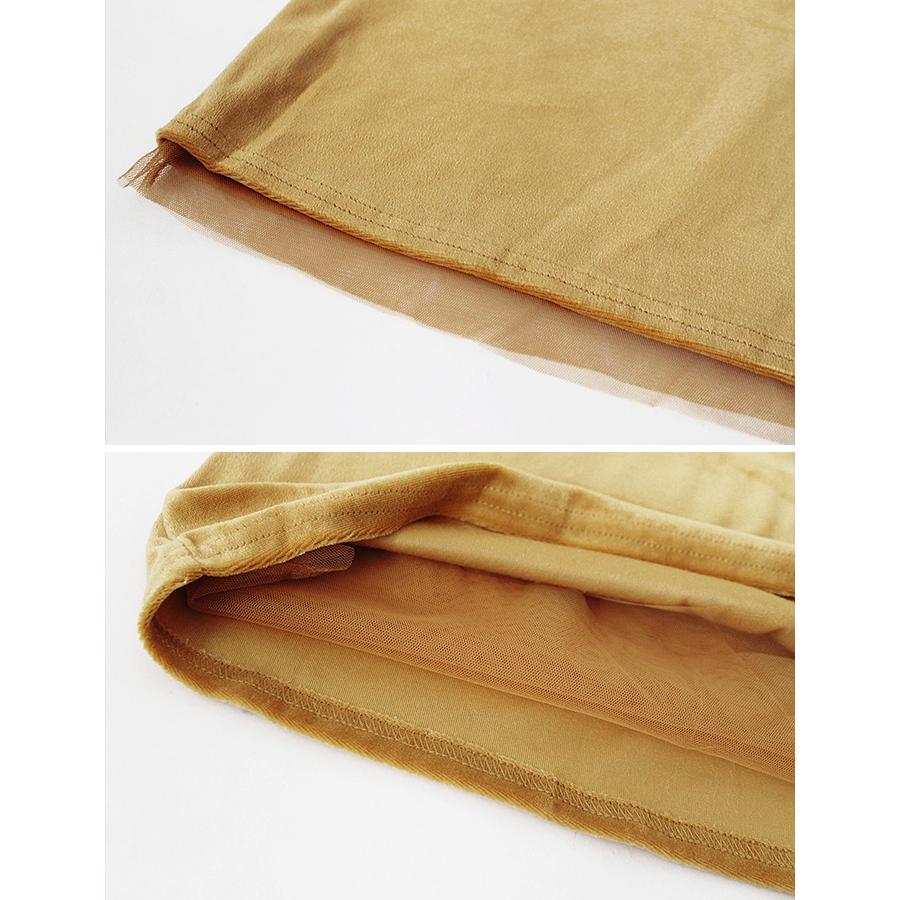 キャミソール Tシャツ アンサンブル 2点セット オーバーキャミ 刺繍 チュール ベロア 重ね着 トップス レディース 裾フレア クルーネック 送料無料 |  | 13