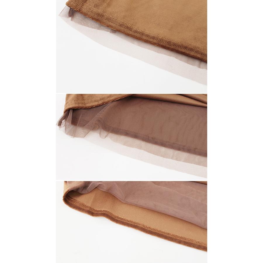 キャミソール Tシャツ アンサンブル 2点セット オーバーキャミ 刺繍 チュール ベロア 重ね着 トップス レディース 裾フレア クルーネック 送料無料 |  | 17