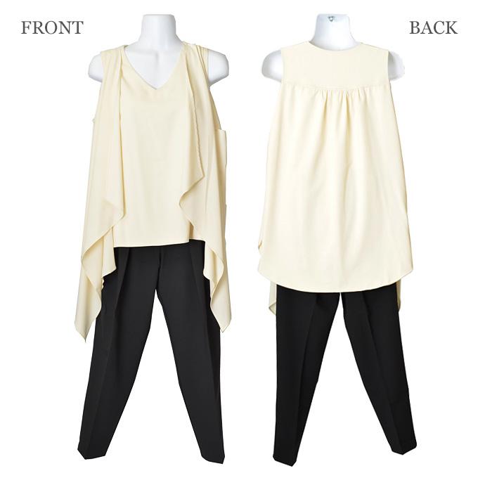 値下げ パーティードレス ドレス 結婚式 ジレ セット 上下組 パンツドレス パンツ 無地 パーティドレス 結婚式ドレス フォーマル レディース 送料無料 |  | 10