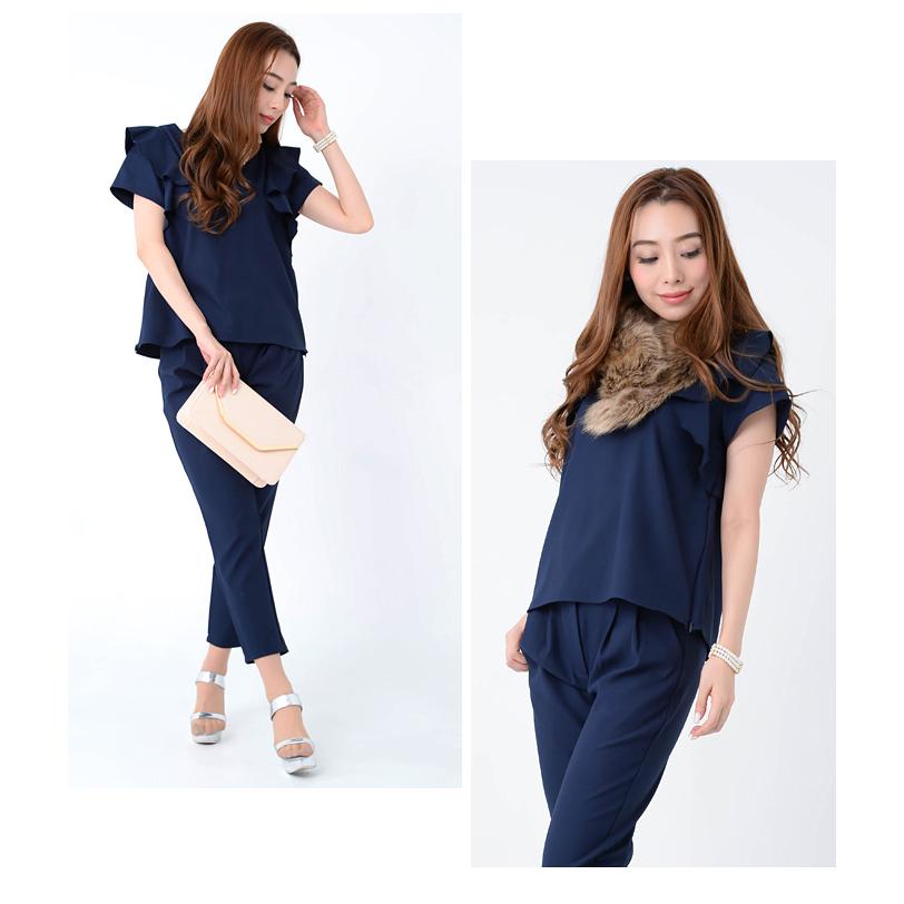 コロナ 支援 応援 値下げ ドレス パーティードレス 結婚式 パンツドレス フリル セットアップ テーパードパンツ パーティドレス フォーマル 送料無料 |  | 10