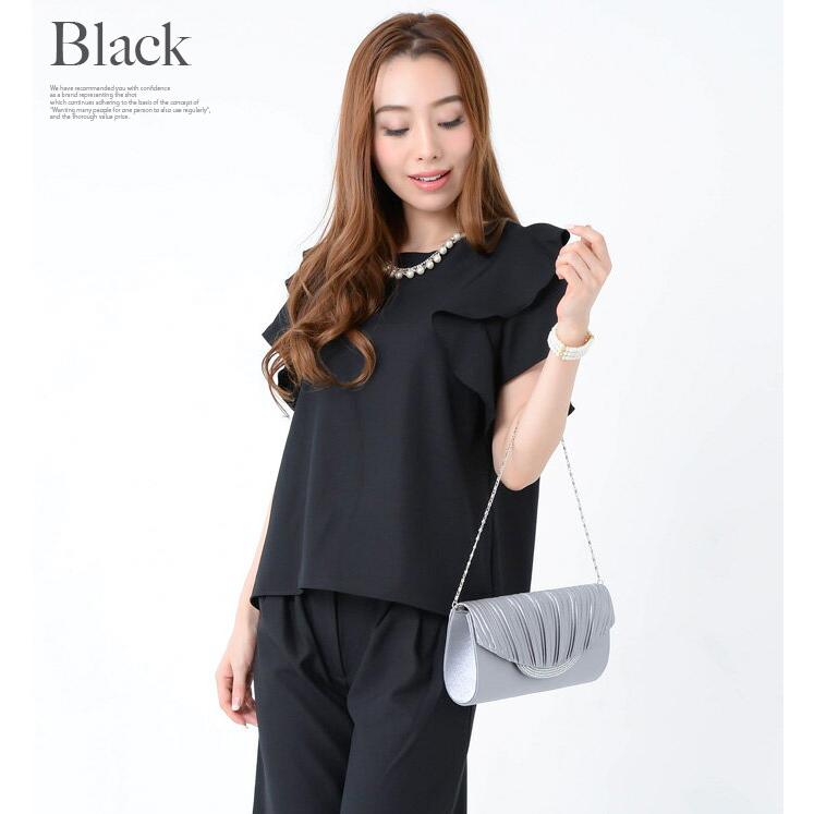 コロナ 支援 応援 値下げ ドレス パーティードレス 結婚式 パンツドレス フリル フリルスリーブ セットアップ ワイドパンツ パーティドレス 送料無料 |  | 07