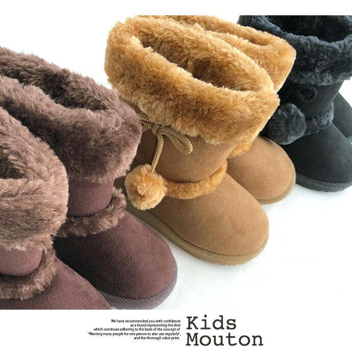 ムートンブーツ ムートン ブーツ 子供靴 靴 くつ ボア シューズ キッズ あったか 防寒 リボン ボンボン 飾り ジュニア こども |  | 02