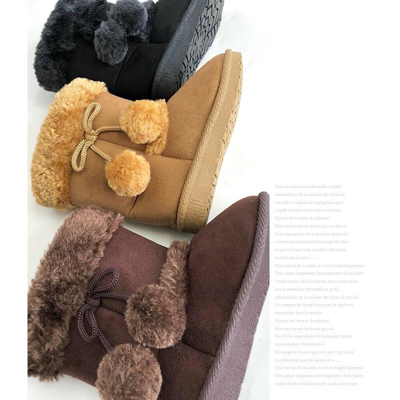 ムートンブーツ ムートン ブーツ 子供靴 靴 くつ ボア シューズ キッズ あったか 防寒 リボン ボンボン 飾り ジュニア こども |  | 05