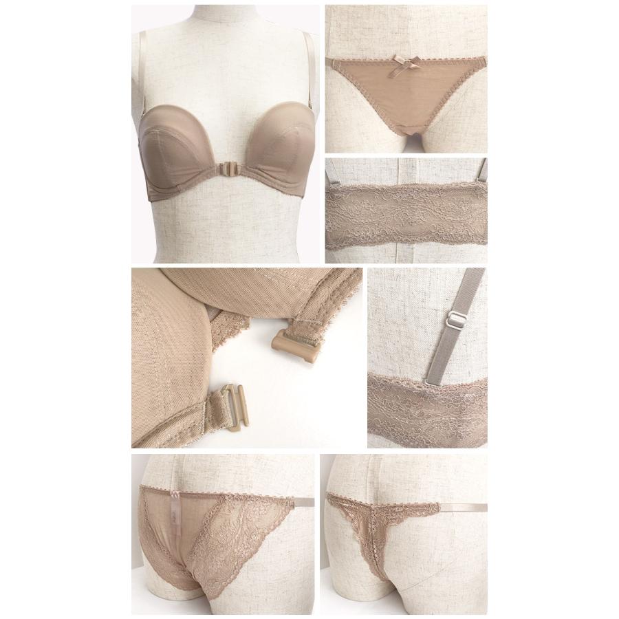 ブラジャー 女性下着 ブラ&ショーツセット ショーツ セット (メ) セクシー 海外 Tバック フルバック レース アイボリー モカ ブラウン 送料無料 |  | 02