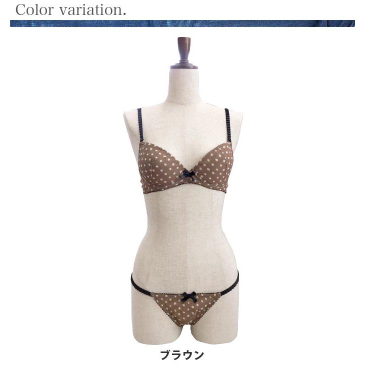 ブラショー ブラ ブラジャー ショーツ 下着 Tバック フルバック レディース (メ) 水玉 ドット リボン ブラウン モカ セクシー オトナ可愛い B65 C65 |  | 01
