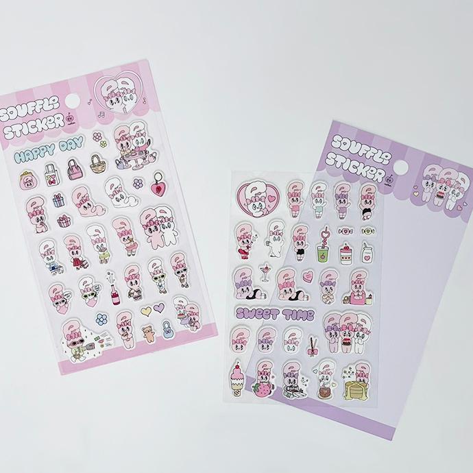 シール ぷくぷくシール ぷっくりシール セット エスターバニー 3D