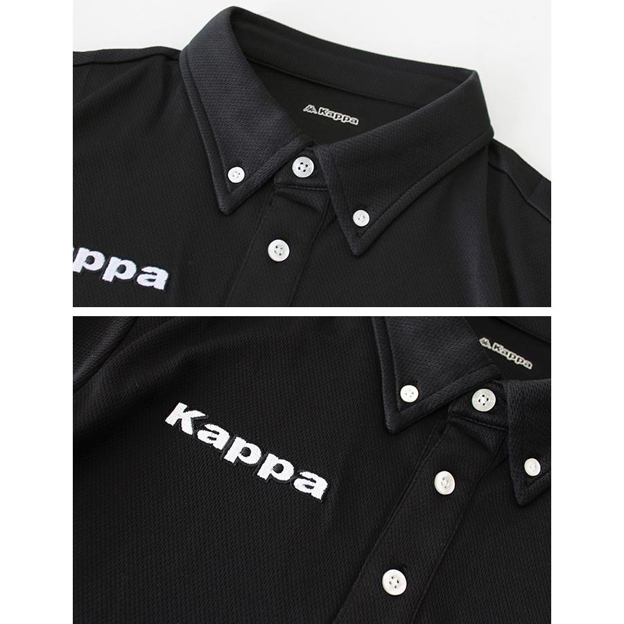 メンズ Kappa カッパ ポロシャツ 半袖 トップス ボタンダウン メッシュ