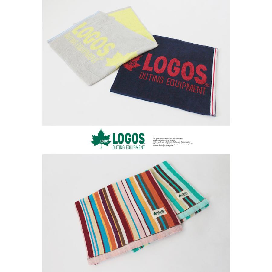 タオル LOGOS ロゴス アウトドア レジャー キャンプ スポーツ 吸水性 綿100% ボーダー ロゴ 送料無料 |  | 08