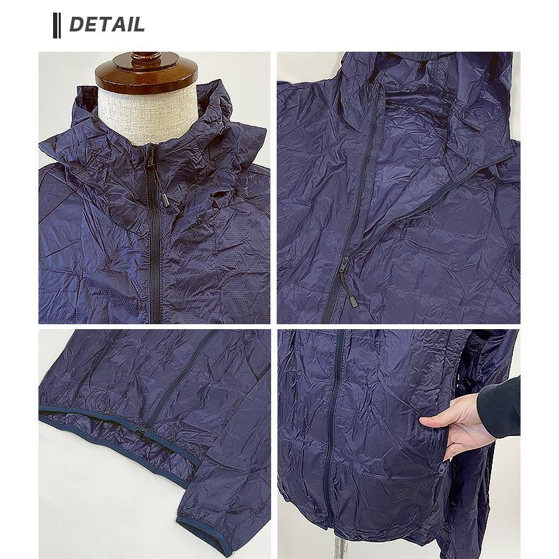 ジャケット パーカー ナイロン フーディー 軽量 防風 撥水 UVカット リフレクター 折りたたみ パッカブル 山城 バイク ライダー 送料無料 |  | 08