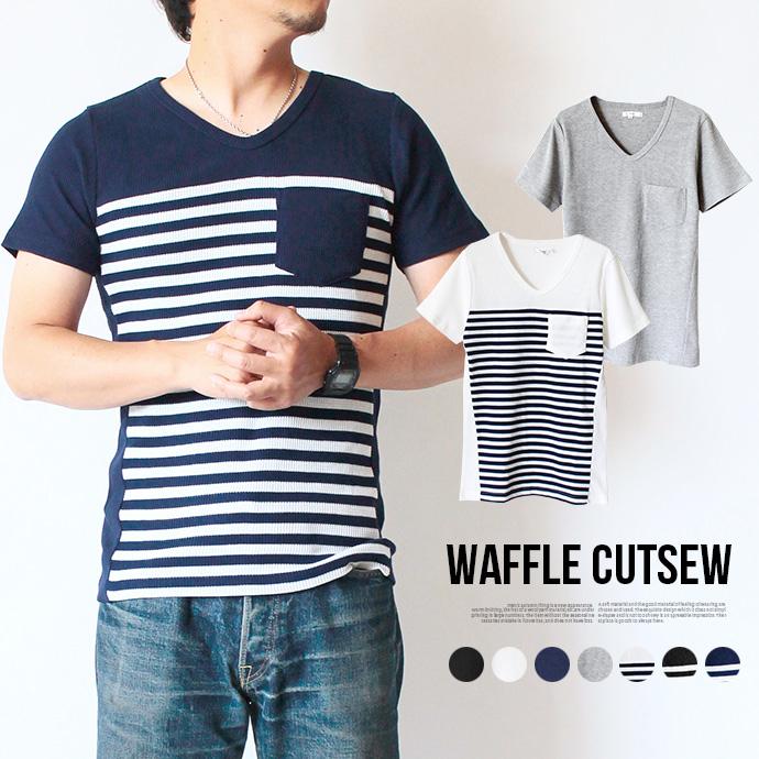 カットソー Tシャツ Tシャツ 半袖tシャツ メンズ 半袖 Vネック 無地 ボーダー 胸ポケット 値下げ Sale メ Nswf 003 Shotーショットー 通販 Yahoo ショッピング