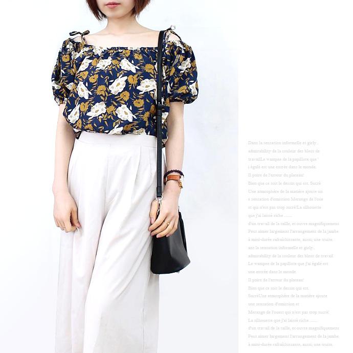 ブラウス カットソー オフショルダー オフショル レディース 半袖 肩