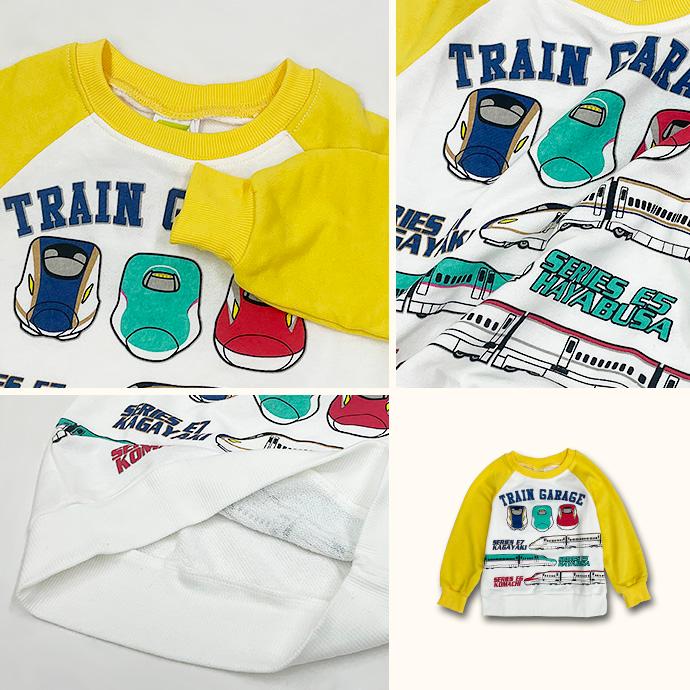 タイムセール 子供服 長袖 裏毛 トレーナー スウェット ロンT トップス プリント キッズ ジュニア 乗り物 電車 JR お揃い 男の子 保育園 幼稚園 送料無料 |  | 14