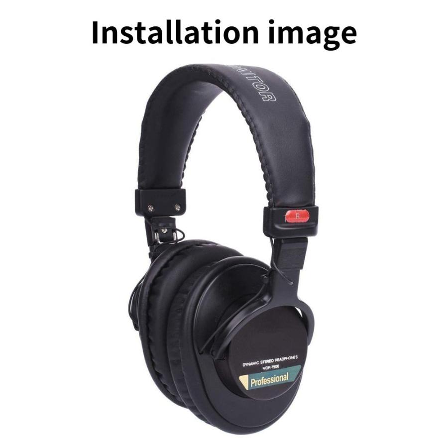 イヤーパッド イヤークッション SONY MDR-CD900ST / MDR-7506 / MDR-V6 / MDR-V7 ヘッドホン 交換用 パッド カバー プロテインレザー メモリーフォーム ブラック｜shotr｜05