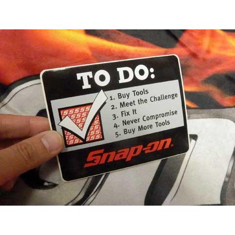 Snap-on（スナップオン）ステッカー「TECH ”TO DO” LIST DECAL