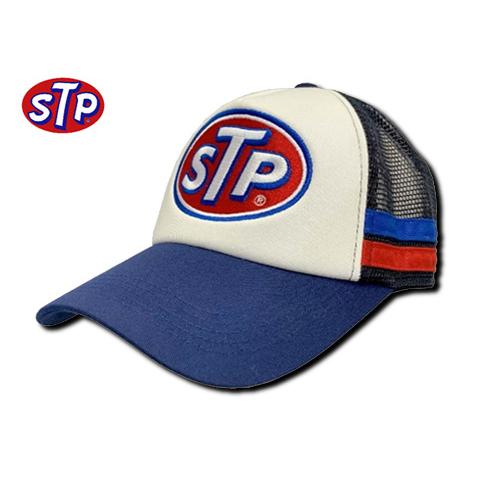 STP（エスティーピー） メッシュキャップ,帽子,ネイビー/トリコロール