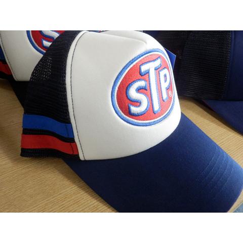 STP（エスティーピー） メッシュキャップ,帽子,ネイビー/トリコロール