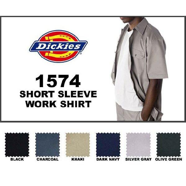 Dickies（ディッキーズ）ワークシャツ、ショートスリーブ（半袖）ブラック｜shouei-st｜02