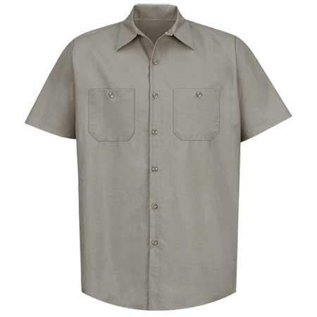 Redkap（レッドキャップ）Short Sleeve Industrial Solid Work Shirt【GRAY】ワークシャツ、半袖、SP24、グレー｜shouei-st