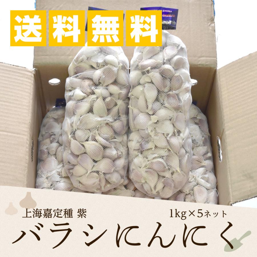 上海嘉定種紫 バラシにんにく 5kg 中国産 送料無料（沖縄除く）※バラした状態でのお届けになります | 
