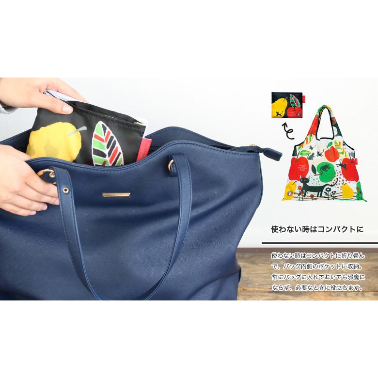 エコバッグ 大容量 2WAY 折りたたみ デザイナーズジャパン 猫が整列