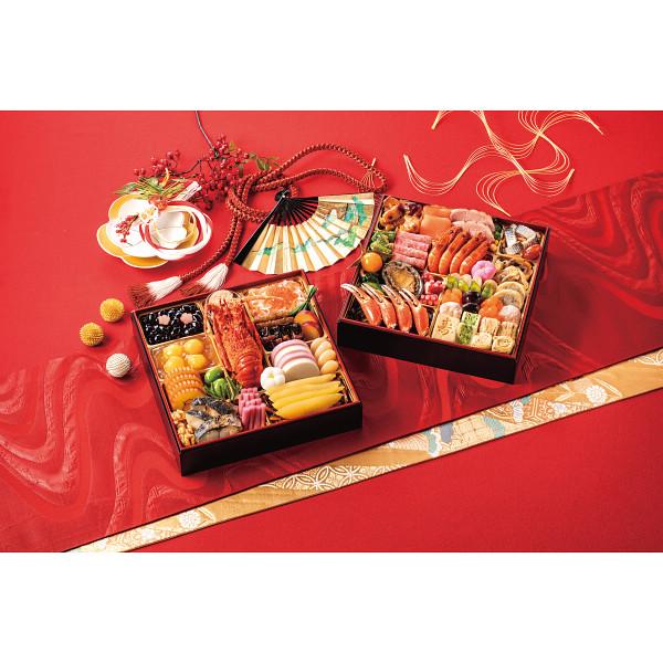 お得　セール重さ約2.3kg　超大き目　笑口アメジスト　台座付き おせち 早割 2026 おせち料理 京風特大おせち【大納言】 二段重