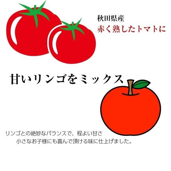 毎日がとまと曜日 トマト＆りんご ミックスジュース 150g 4袋 送料込み 秋田県産 とまと アップル 国産｜shoujikidou｜02