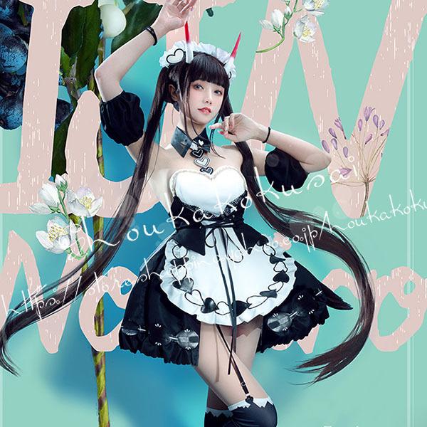 アズールレーン 風 能代 のしろ メイド服 コスプレ衣装ウィッグ アズールレーン 風 能代 のしろ メイド服 コスプレ衣装ウィッグ