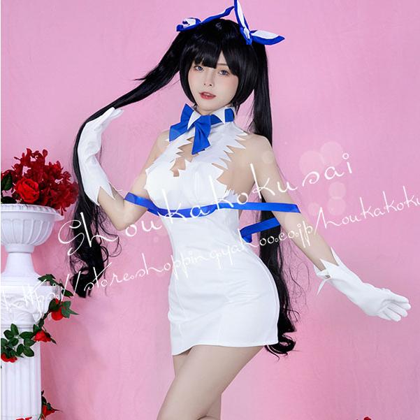 ダンジョンに出会いを求めるのは間違っているだろうか風 ヘスティア コスプレ衣装 ウィッグcosplay 変装 仮装 ハロウィン イベント 撮影 祭り_1