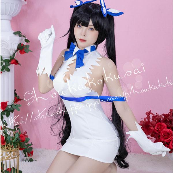 ダンジョンに出会いを求めるのは間違っているだろうか風 ヘスティア コスプレ衣装 ウィッグcosplay 変装 仮装 ハロウィン イベント 撮影 祭り_3