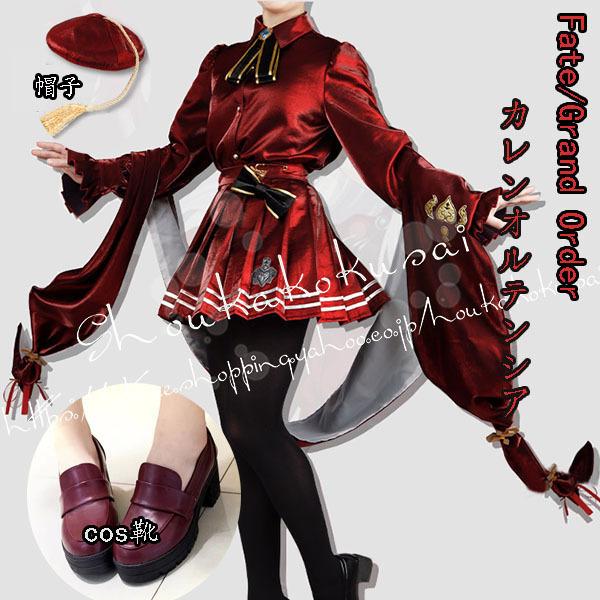 Grand Fgo風 カレンオルテンシア Fate コスプレ衣装ウィッグ Order コスプレ衣装 変装 Cos靴ハロウィン クリスマス 仮装コスチューム大人cosplay Grand ロリータ カレンオルテンシア