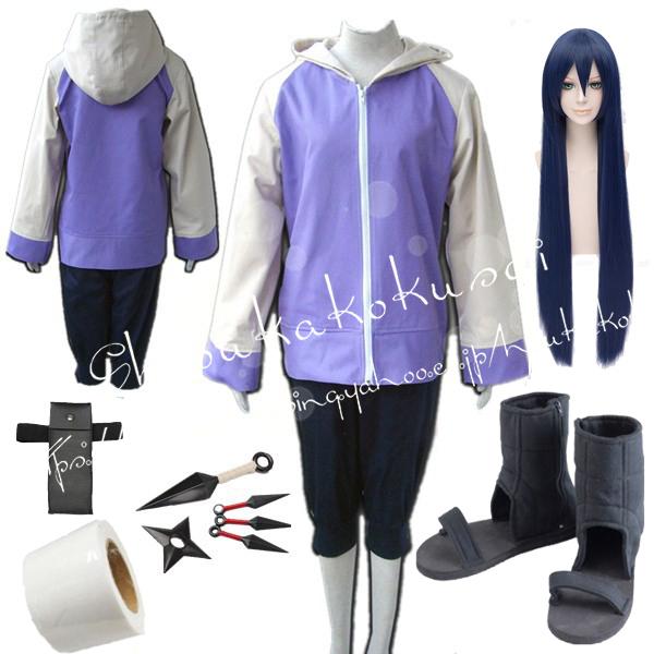 子供用 大人用 ナルト NARUTO 風 日向ヒナタ ひゅうが ひなた コスプレ衣装 ウィッグ 靴 コスチューム 演出服  cosplay 変装 仮装  撮影 祭り