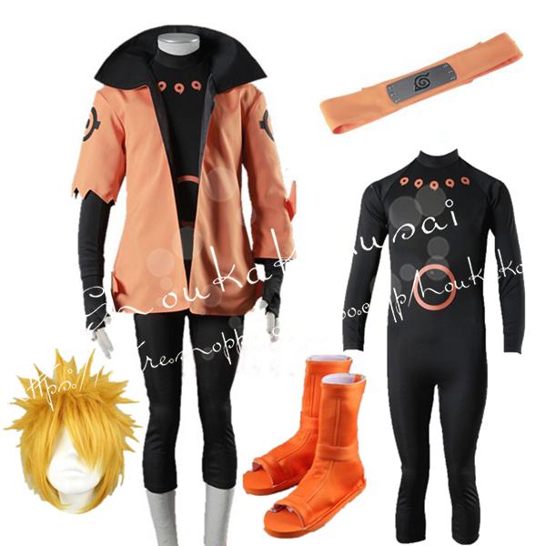 子供用 大人用 ナルト NARUTO 風 うずまき ナルト 14代六道仙人 コスプレ衣装ウィッグ靴 コスチューム 演出服  cosplay 変装 仮装  撮影 祭り