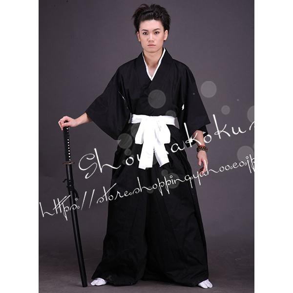 子供 大人ブリーチ BLEACH 風 死霸装 コスプレ衣装ウィッグcos靴 cosplay コスチューム変装 仮装 撮影 祭りの画像
