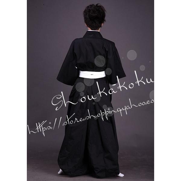 子供 大人ブリーチ BLEACH 風 死霸装 コスプレ衣装ウィッグcos靴 cosplay コスチューム変装 仮装 撮影 祭りの画像