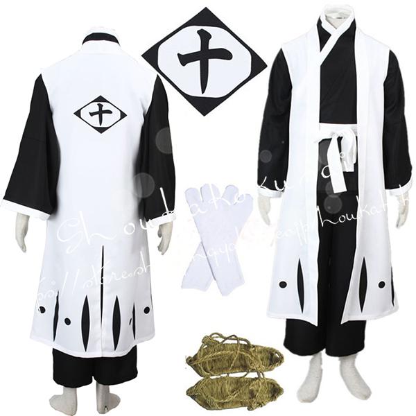 子供 大人ブリーチ BLEACH 風 日番谷冬獅郎ひつがや とうしろう十番隊隊長 コスプレ衣装ウィッグcos靴 cosplay コスチューム変装 仮装 撮影 祭り