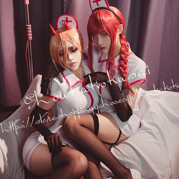 チェンソーマン　コスプレ　衣装　ナースver マキマ　パワー Amazon.co.jp: [秋ない中] チェンソーマン コスプレ衣装 マキマ