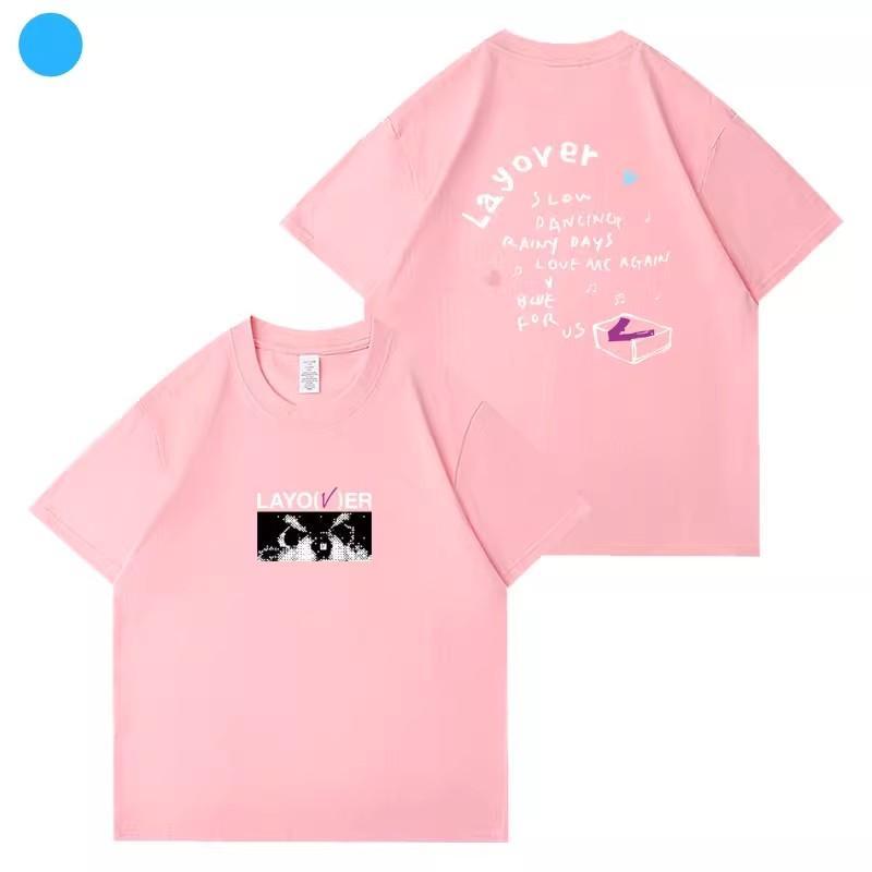 【送料無料】2023新品 BTS(防弾少年団) V Layover 韓流グッズ 半袖 Tシャツ 春夏 コート 男女 周辺 応援服 打歌服 半袖 Tシャツ 通気 吸汗 速乾｜shoukakokusai｜04