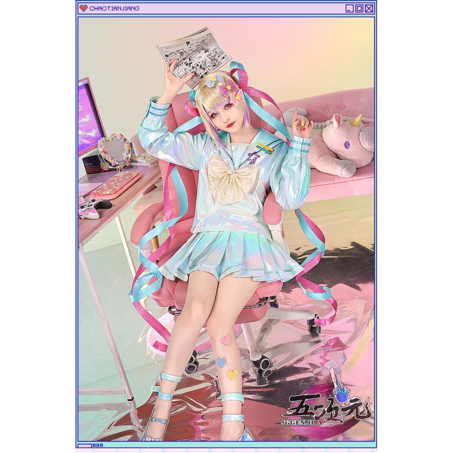 三分妄想 NEEDY GIRL OVERDOSE 二ーディガールオーバードーズ 超絶最かわてんしちゃん 超てんちゃん コスプレ 衣装 ※ウイッグ 靴 追加可の画像