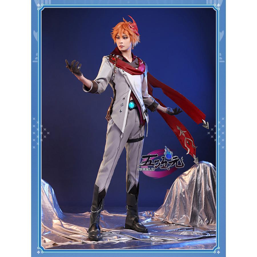 三分妄想　原神　コスプレ　タルタリヤ　リメイク版　衣装セット　※ウィッグ　靴　武器　追加可_1