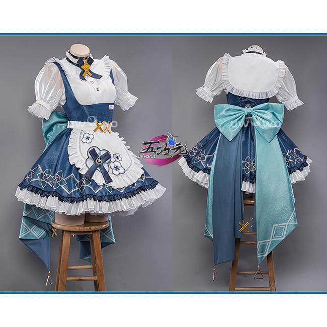 UWOWO 原神 コスプレ ファルザン メイド服 韓国カフェコラボ衣装 ※ウィッグ 靴 追加可能の画像