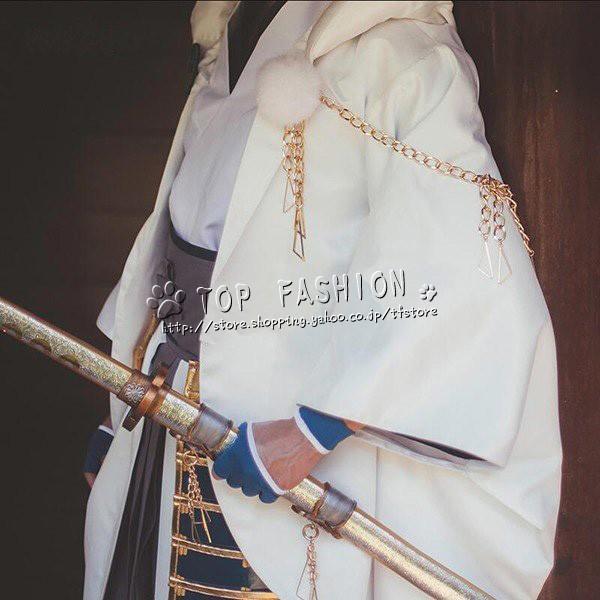 刀剣乱舞 風 鶴丸国永 コスプレ 衣装 ウィッグ 靴 武器 刀剣乱舞 風 鶴丸国永 コスプレ 衣装 ウィッグ 靴 武器