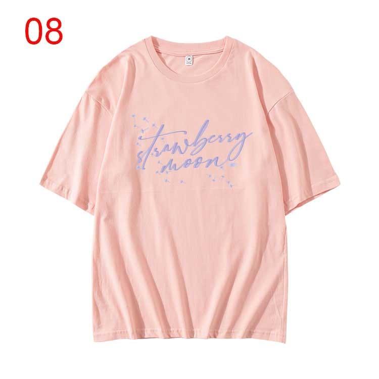 送料無料◆2023新品 IU strawberry 韓流グッズ 半袖 Tシャツ 春夏 コート 男女 周辺 応援服 打歌服 半袖 Tシャツ 通気 吸汗｜shoukakokusai｜09