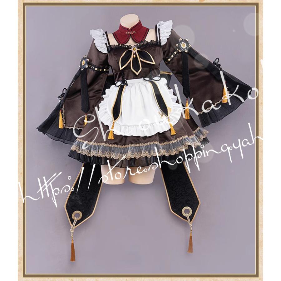 原神 げんしん genshin 風 フータオ 胡桃 同人メイド服コスプレ衣装 ウィッグcosplay ハロウィン 変装 仮装 コスチューム 学園祭 文化祭 漫遊展_4