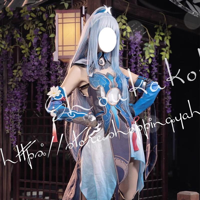 崩壊：スターレイル 風 Honkai: Star Rail Jingliu コスプレ衣装 ウィッグ cos靴 パーティー コスチューム ハロウィン 変装 仮装 学園祭 文化祭 漫遊展_2