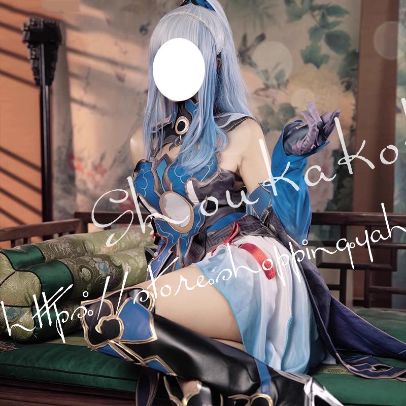 崩壊：スターレイル 風 Honkai: Star Rail Jingliu コスプレ衣装 ウィッグ cos靴 パーティー コスチューム ハロウィン 変装 仮装 学園祭 文化祭 漫遊展_1