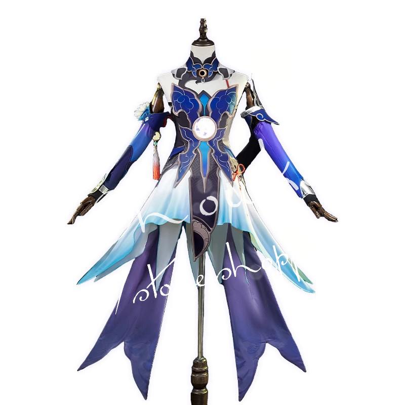 崩壊：スターレイル 風 Honkai: Star Rail Jingliu コスプレ衣装 ウィッグ cos靴 パーティー コスチューム ハロウィン 変装 仮装 学園祭 文化祭 漫遊展_3