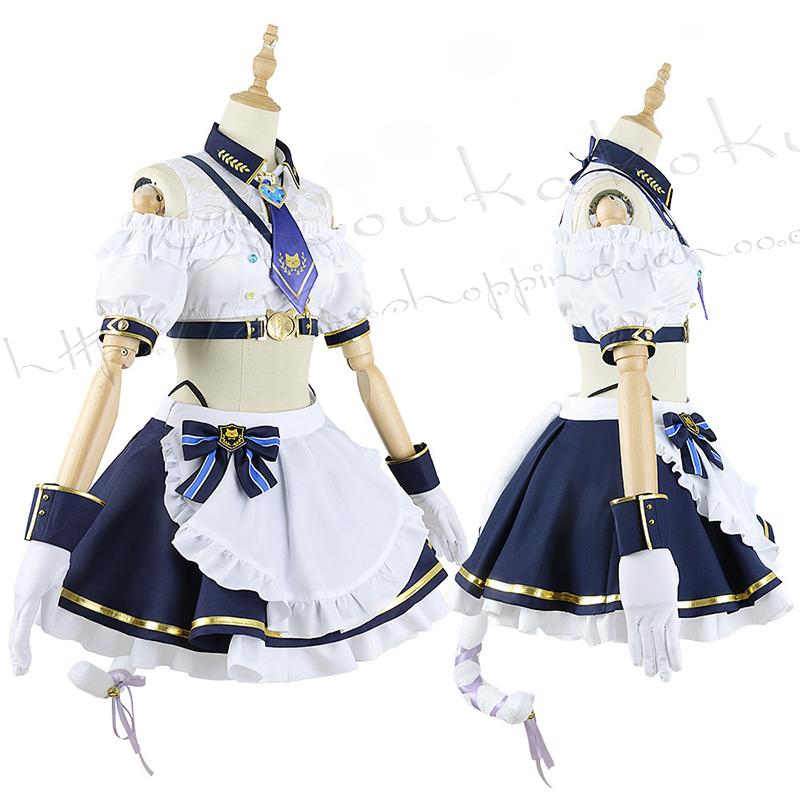 バーチャル YouTuber 風 VTuber 天心宮 阿ニャース コスプレ衣装 ウィッグ cos靴 演出服 cosplay 変装 仮装_5