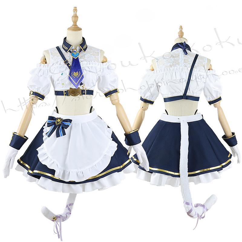 バーチャル YouTuber 風 VTuber 天心宮 阿ニャース コスプレ衣装 ウィッグ cos靴 演出服 cosplay 変装 仮装_4