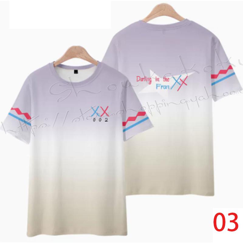 ダーリン・イン・ザ・フランキス風 DARLING in the FRANXX 柔らかい Tシャツ 大人気 通気 吸汗 速乾 男女兼用 カジュアルウェア ペアルック｜shoukakokusai｜03