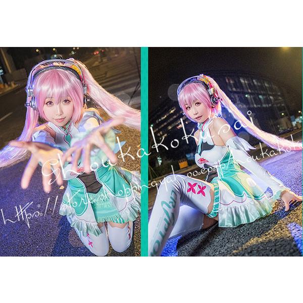 初音ミク 風 vocaloid はつね ミク レーシング コスプレ衣装 ウィッグ